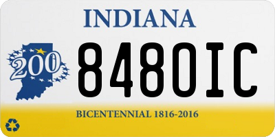 IN license plate 848OIC