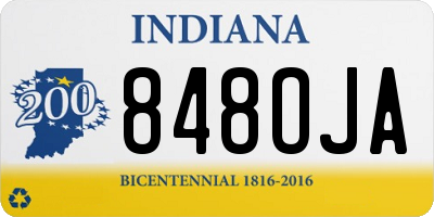 IN license plate 848OJA