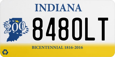 IN license plate 848OLT