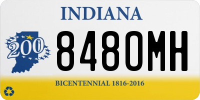 IN license plate 848OMH