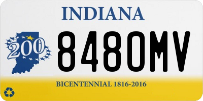 IN license plate 848OMV