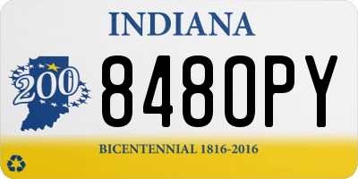 IN license plate 848OPY