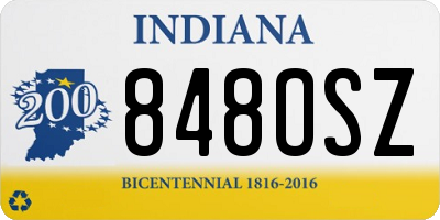 IN license plate 848OSZ
