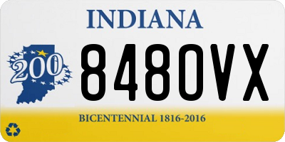 IN license plate 848OVX