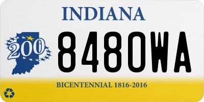 IN license plate 848OWA