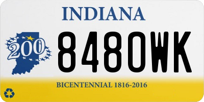 IN license plate 848OWK