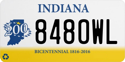 IN license plate 848OWL