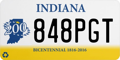 IN license plate 848PGT