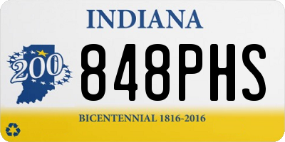 IN license plate 848PHS