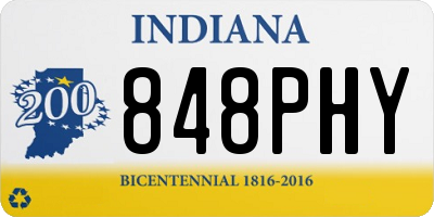 IN license plate 848PHY