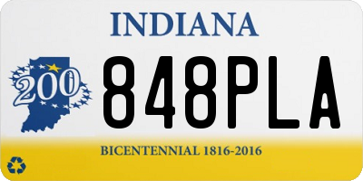 IN license plate 848PLA