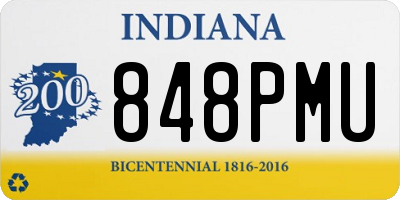 IN license plate 848PMU
