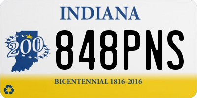IN license plate 848PNS