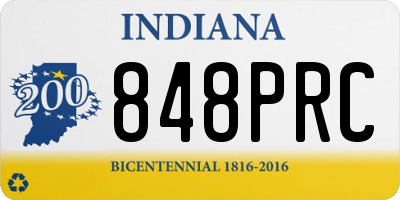 IN license plate 848PRC