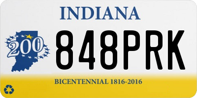 IN license plate 848PRK
