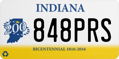 IN license plate 848PRS