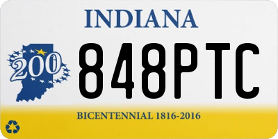 IN license plate 848PTC