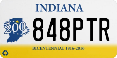 IN license plate 848PTR