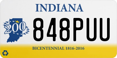 IN license plate 848PUU
