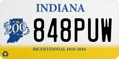 IN license plate 848PUW