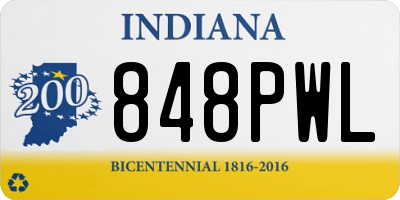 IN license plate 848PWL