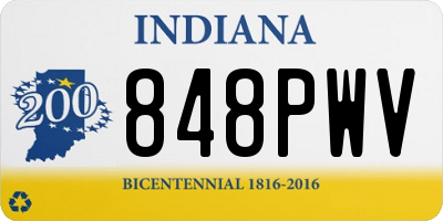 IN license plate 848PWV