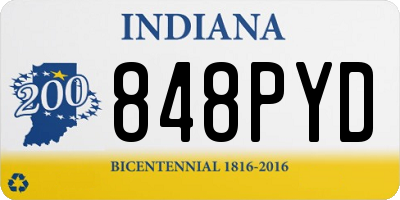 IN license plate 848PYD