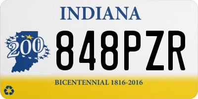 IN license plate 848PZR