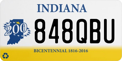 IN license plate 848QBU