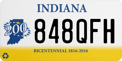 IN license plate 848QFH
