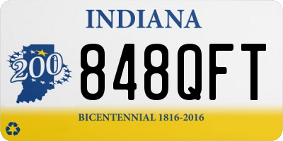IN license plate 848QFT