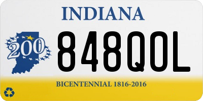 IN license plate 848QOL