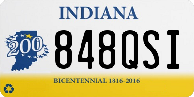 IN license plate 848QSI