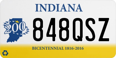 IN license plate 848QSZ