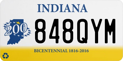 IN license plate 848QYM