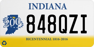 IN license plate 848QZI