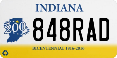 IN license plate 848RAD
