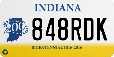 IN license plate 848RDK