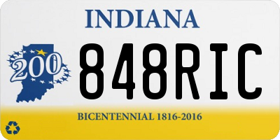 IN license plate 848RIC