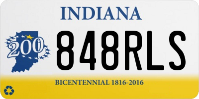 IN license plate 848RLS