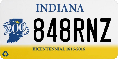 IN license plate 848RNZ