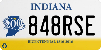 IN license plate 848RSE