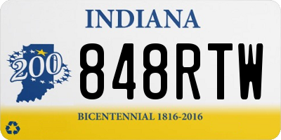 IN license plate 848RTW