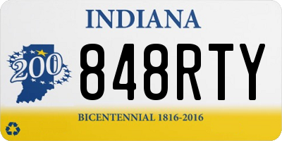 IN license plate 848RTY