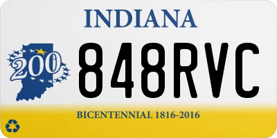 IN license plate 848RVC