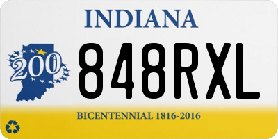 IN license plate 848RXL