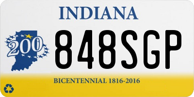 IN license plate 848SGP