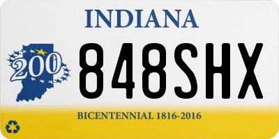 IN license plate 848SHX