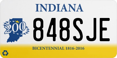 IN license plate 848SJE