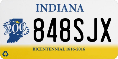 IN license plate 848SJX